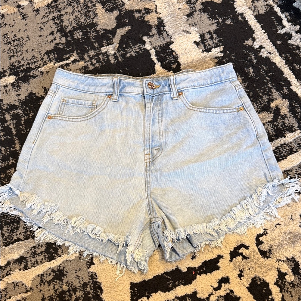 wild fable Light Wash Frayed Hem Denim Shorts
